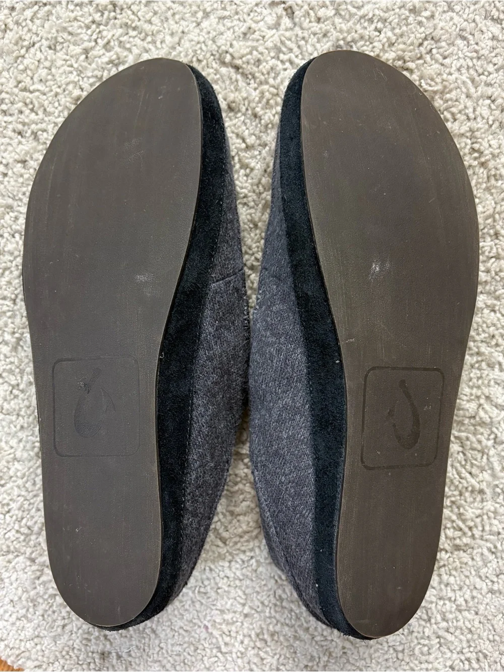 Men's OLUKAI Grey Wool MOLOA HULU Slip-On COMFORT Shoes LOAFERS 12